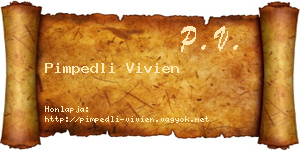 Pimpedli Vivien névjegykártya